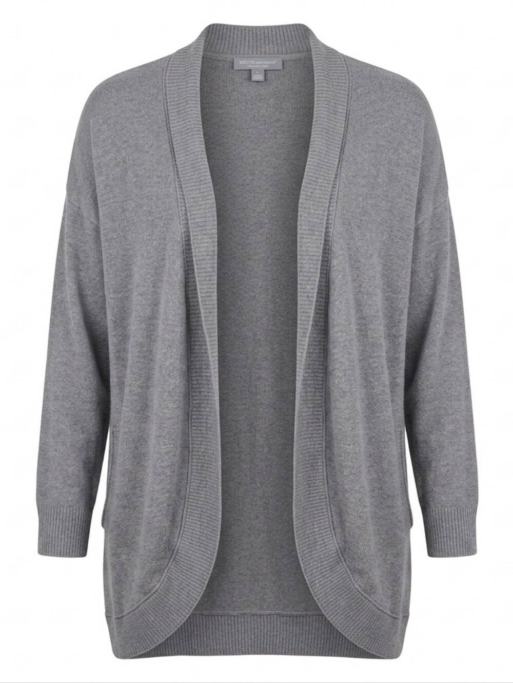 Barefoot Dreams SZ L Gray Long Sleeve CozyChic Ultra Lite Knit Sweater Cardigan